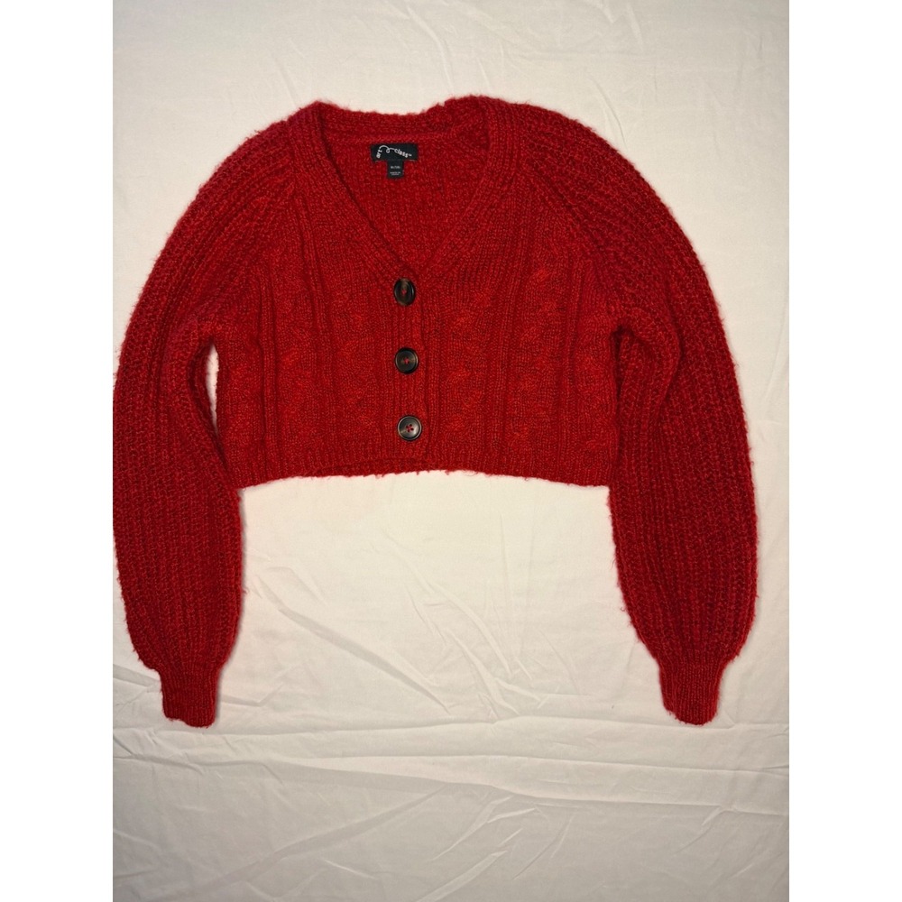 Art Class Red Button up cardigan girls sz 7/8 preppy classic style‎